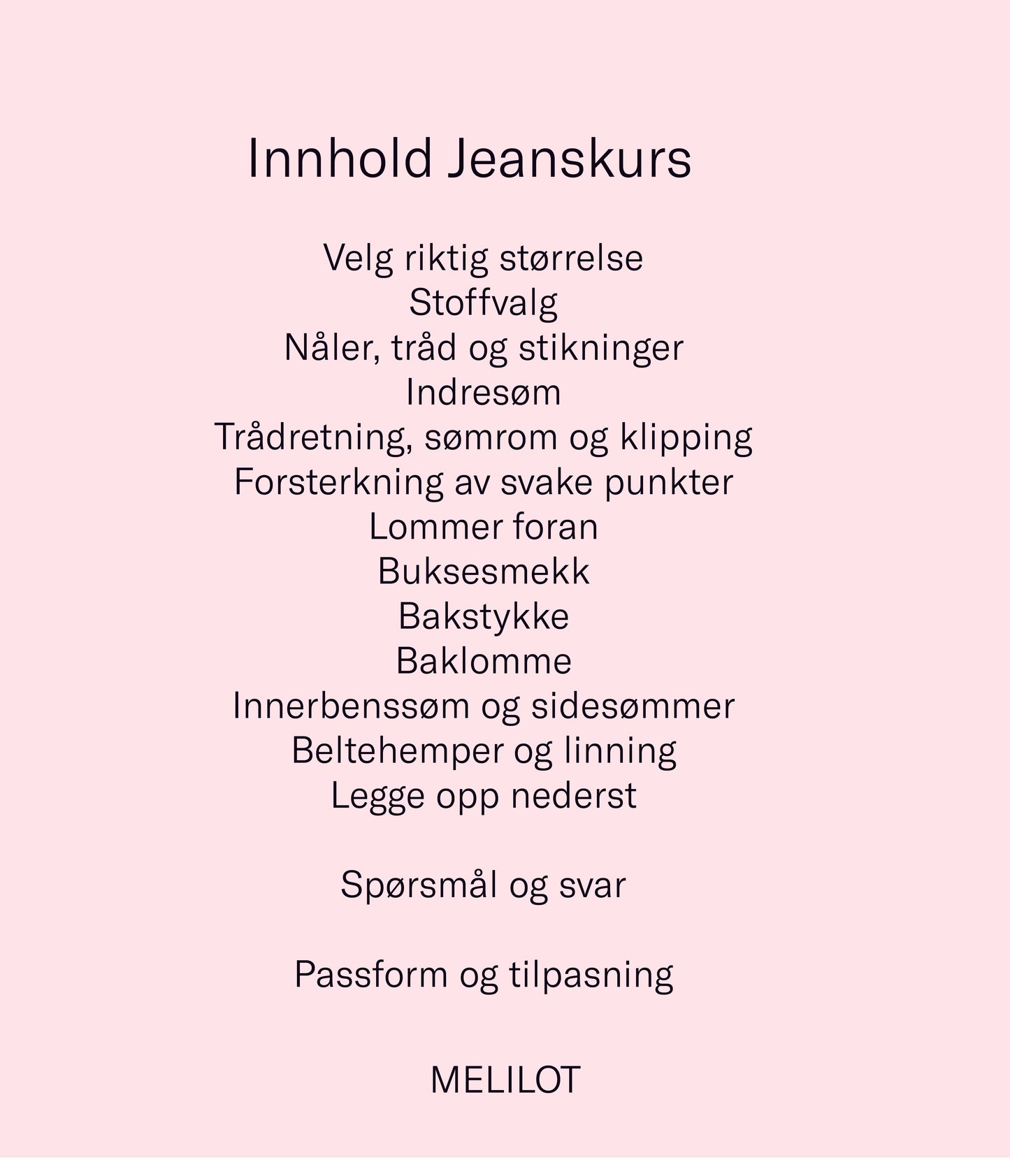 Polly videokurs - sy perfekte jeans